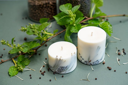 Hand-made Soy Wax Candle with Juniper Scent